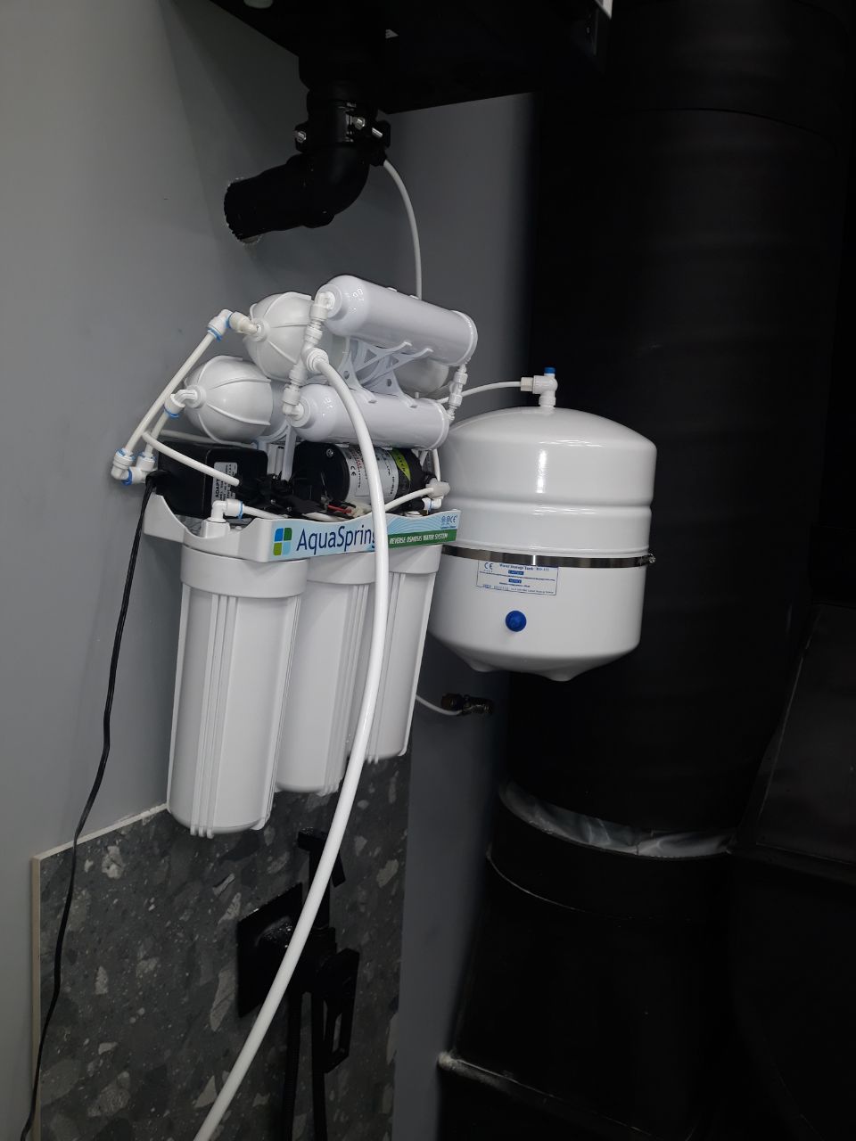 Пример установки системы AquaSpring